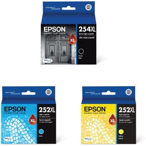 خرطوشة حبر سوداء عالية السعة EPSON 254 ​​DURABrite Ultra (T254XL120-S) تعمل مع القوى العاملة WF-3620، WF-3640، WF-7110، WF-7610، WF-7620، WF-7710، WF-7720، WF-7210