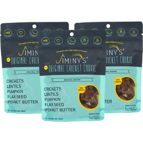 Jiminy's Original Cricket Cookie Dog Treat, Hypoallergenic, 5oz, Peanut Butter & Blueberry (Pack of 1)