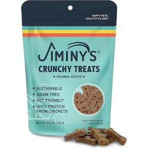 Jiminy's Original Cricket Cookie Dog Treat, Hypoallergenic, 5oz, Peanut Butter & Blueberry (Pack of 1) in Kuwait