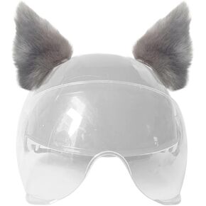 2 Pcs Plush Cat Ears Helmet Accessories Helmet Cat Ears Helmet Horns Bicycle Motorcycle Helmet Decoration