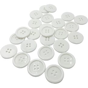 100Pcs 1 inch(25mm) Sewing Resin Buttons Round Shape 4 Holes Craft Buttons for Sewing Scrapbooking and DIY Craft A677