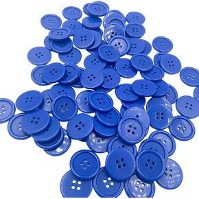 100Pcs 1 inch(25mm) Sewing Resin Buttons Round Shape 4 Holes Craft Buttons for Sewing Scrapbooking and DIY Craft A677