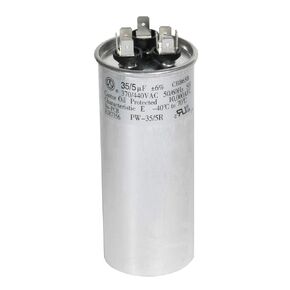 35 + 5 MFD uf 370 VAC or 440 Volt Dual Run Round Capacitor PW-35/5/R for Condenser Straight Cool or Heat Pump Air Conditioner 35/5 Micro Farad – Guaranteed to Last 5 Years