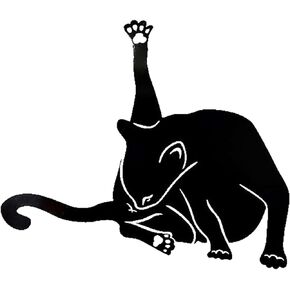 Fzojnxy Premium Black Cat and Moon Wall Art,Moon Phase Wall Decor,Black Cat and Moon Wall Sculpture for Indoor and Outdoor Decoration Cats Lover