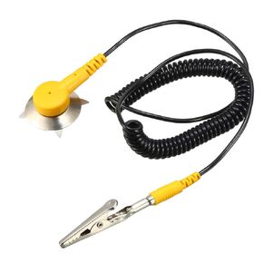 uxcell Alligator Clip ESD Anti Static Mat Grounding Cord Ground Strap 2M