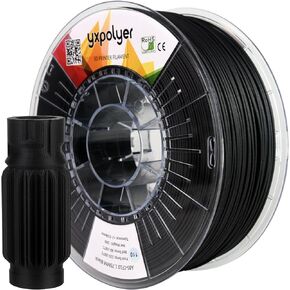 YXPOLYER Carbon Fiber ABS Filament, ABS 3D Printer Filament 1.75mm,3D Printing Engineering Filament Lightweight High Toughness, 1kg Spool (2.2 lbs), Black