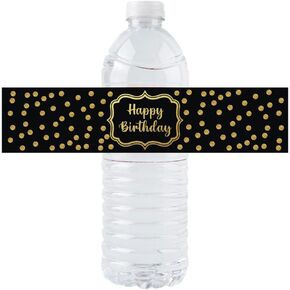 36 Pack of Happy Birthday Party Water Bottle Labels Stickers for Birthday Party Decoration