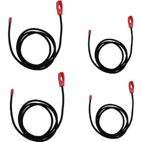 Lekarf Adjustable Bungee Cords, 4PC Pack Include 2x24 inch, 2x48 inch with Organized Tape, GS Certified Self Bite Bungee Ropes for Luggage Security