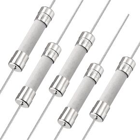uxcell Fast Blow Fuse Lead Wire Ceramic Fuses 6mm x 32mm 250V F10A 5Pcs
