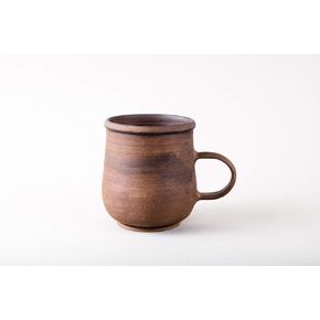 Large Unglazed 12.5 oz Handcrafted Tea Cup Big ceramic handmade pottery coffee mug for anniversary, Rustic Eco Friendly Stoneware clay milk cups Coffee lovers gift mugs Ukrainian mug with handle