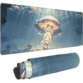 Gaming Mouse Mat Dragon Large Mouse Mat Long Extended Mouse Pad Desk Mat Rubber Mice Pads Stitched Edges Thin Pad 31.5 x 11.8 in