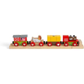 Bigjigs Rail Farmyard Train - Other Major Wooden Rail Brands are Compatible
