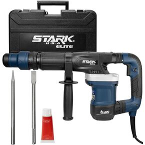 Stark USA 1200W 11-Pound SDS-Max Demolition Chipping Hammer, Corded Electric Demo Chipping Hammer Concrete/Pavement Breaker with Chisel & Case