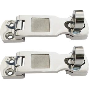 NRC&XRC Marine Grade 316 Stainless Steel Heavy Duty Door Hasps with Turning Padlock Eye Mount
