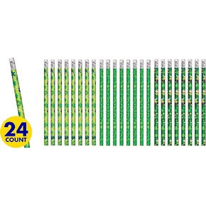 amscan Assorted St. Patrick's Day Green Wood Pencils - 9.75" x 5.75" (Pack Of 24) - Festive & Durable Writing Supplies