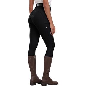 MoFiz Women's Silicone Full Seat Horse Riding Pants Zipper Pockets Equestrian Breeches Riding Tights