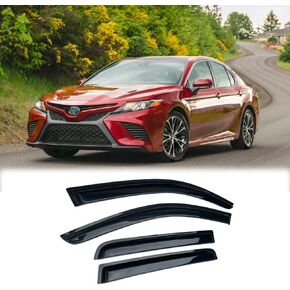 194999 مقاوم لأشعة الشمس ومقاوم للماء في عاكس الرياح للنافذة الجانبية للقناة، 4 قطع مجموعة واقيات المطر البديلة، واقي النافذة مناسب لسيارة Toyota Camry 2018-2023 in Kuwait