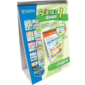 NewPath Learning 10 Piece Science Curriculum Mastery Flip Chart Set, Grade 1