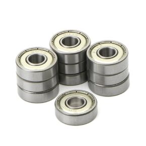 7x19x6 mm Skateboard Bearings Steel Miniature Deep Groove Ball Bearing 607ZZ 607Z 80017 10 PCS Skateboard Bearings