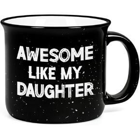 Cabtnca Gifts for Dad, Dad Gifts from Daughter, Fathers Day Birthday Gifts from Daughter, Dad Mug, Dad Christmas Gifts, Funny Dad Gifts, Awesome Like My Daughter Mug, 15 Oz