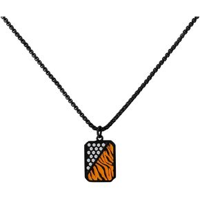 Men Necklace, Stainless Steel Dog Tags Pendant Necklace for Men Boys with Box Chain 22 Inches
