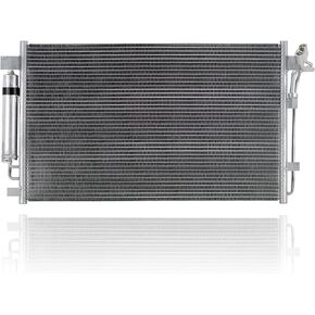A/C Condenser - Pacific Best Inc. Fit/For 4128 07-18 Nissan Altima Sedan, 09-22 Maxima - With Receiver & Dryer