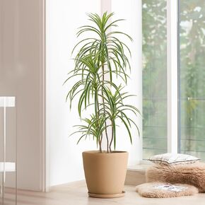 Artificial Dracaena Tree, 4 FT Fake Tree with Pot, Faux Plants Indoor, Realistic Fake Plants Decor for Home Office Living Room Decor Indoor