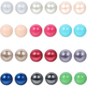 OIDEA 12 Colors Faux Pearl Earrings for Women: Fake Pearl Earrings Stud Set Hypoallergenic Stainless Steel Stud Earrings Set for Women Girls