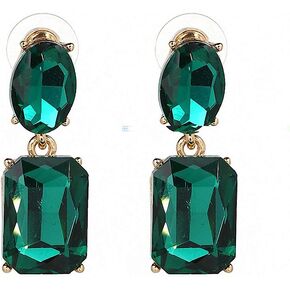 Bohemian Stud Earrings Women Wedding Jewelry Boho Statement Rhinestone Earrings Light Green