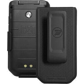 Case Compatible with CAT S22 Flip Phone. Secure Fit, Lightweight Holster with Swivel Belt Clip