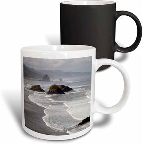 3dRose Coffee Mug, Size - 11oz - Cannon Beach and Haystack Rock, Oregon, USA - US38 JWI0508 - Jamie and Judy Wild Beaches - funny coffee cup gift