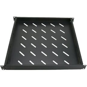 Cables Direct Online Fixed Network Server Rack Shelf 1U 19" 4 Post Mount Adjustable from 18-42"