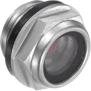 Air Compressor Oil Sight Glass, | M16x1.5mm Male Thread | Aluminum Hex Head Oil Liquid Level Indicator Glass Window - (Applications: for Gearbox Fittings), 1-Piece in Saudi Arabia