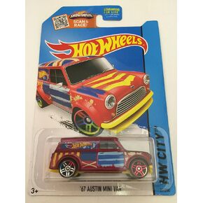 Hot Wheels 2015 HW City '67 Austin Mini Van 27/250, Metallic Red