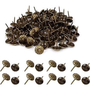 LC LICTOP Upholstery Tack Hammer,Trim Nails Thumb Push Pins Nailhead for Decorative Furniture,150 Pcs