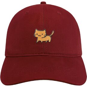 Trendy Apparel Shop Little Kitty Cat Embroidered Unstructured Cotton Dad Hat