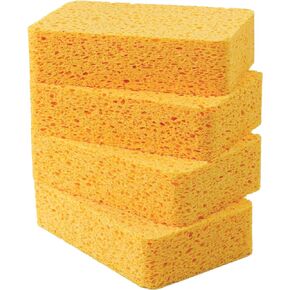 5.4 x 3.5 x 1.2 inch, Large Sponge, Kitchen Sponges, Extra Thick Sponge, Cellulose Sponges, Dish Washing Sponges, Cleaning Sponges, Commercial Sponges, NBStarTech Compressed Sponges x 4PCS