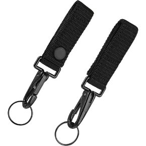2 Pcs Heavy Duty Belt Keeper Clip Key Rings Belt Holder Key Chain Organizer Metal Clip Duty Belt Keeper Utility Hook for Police Belt Accessories Hook