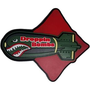 Funny Cornhole Patch Dropping Bombs Military Cornhole Bag Backpack Patch for airmail grandbag Shooters That Play at a high ppr. Throw Some fire at Your Next Game While displaying This Patch