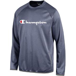 Champion Script Logo Men's (Marine Navy) Convergence Crew Performance Fleece