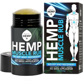 Made by Hemp - Hemp Muscle Rub - Sore Muscle Relief - Natural Post-Workout Relief - for Sprains, Stiff Neck, Back, Knees, Joint - Non-Greasy - 1.8 oz
