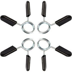 Dumbbell Spring Clip Circlip Collars Barbell Weight Bars Clamps Clips Fitness Weightlifting Lock Buckle 1 Inch for Standard Bar (1")