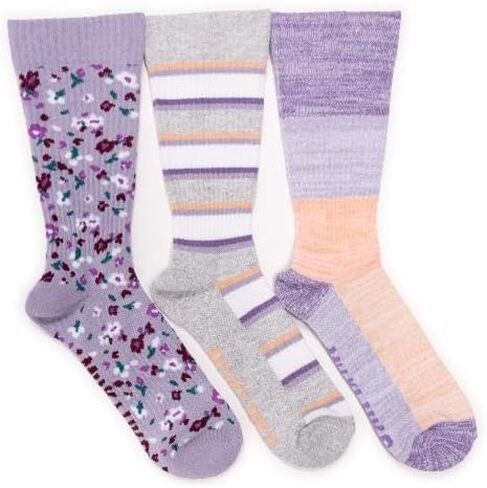 MUK LUKS Women's 3 Pack Cotton Compression Crew Socks in Saudi Arabia