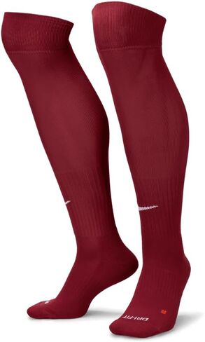 جورب كرة القدم Nike Classic II وسادة فوق الساق nkSX5728 677 (كستنائي/أبيض، صغير) in Saudi Arabia