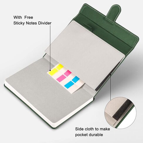 RETTACY Premium Leather Notebook with Gift Box - A5 Lined Notebook for Work with 192 Pages, Business Notebook for Men, 100 GSM Premium Acid-Free Paper, 5.7'' × 8.3'', Gift Ideas (Dark Green) in Saudi Arabia