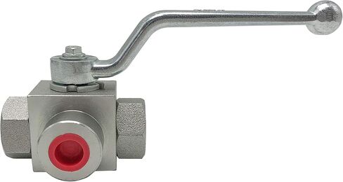 3/8 بوصة NPT ارتفاع ضغط 3 طريقة صمام الكرة الهيدروليكية، 2 موقف 3 طرق صمام هيدروليكي in Kuwait