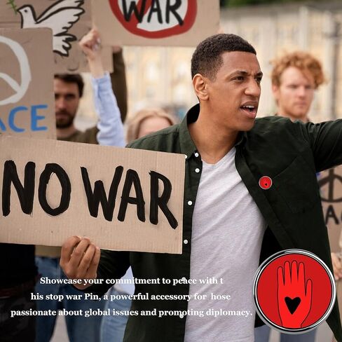 دبابيس وقف إطلاق النار دبابيس زر وقف إطلاق النار المستديرة الصلاة من أجل السلام علامة دبابيس شارة اليد الحمراء وقف الحرب المينا دبوس الصلاة من أجل هدايا السلام in Kuwait