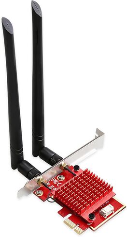 WiFi 6E AXE5400 PCIe Card | 5400Mbps Tri-Band 2.4GHz/5GHz/6GHz | Bluetooth 5.3, MU-MIMO, OFDMA | Ultra-Low Latency for Gaming Streaming | Supports Windows 10/11 64bit in Saudi Arabia