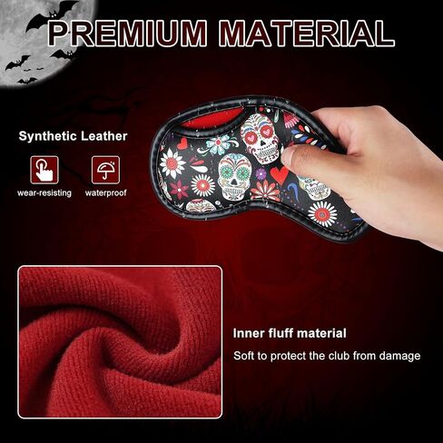 Golf Iron Club Covers Golf Head Covers Embroidered Leather Golf Club Covers for Irons with Number Tag for Callaway, Ping, Taylormade, Cobra, Etc in Saudi Arabia