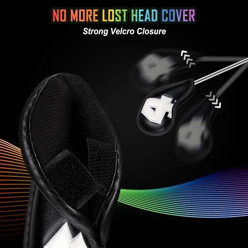 Golf Iron Club Covers Golf Head Covers Embroidered Leather Golf Club Covers for Irons with Number Tag for Callaway, Ping, Taylormade, Cobra, Etc in Saudi Arabia